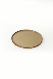 Hermia Juego de platos de gres cerámico, 27 cm, 6 piezas, Marrón claro